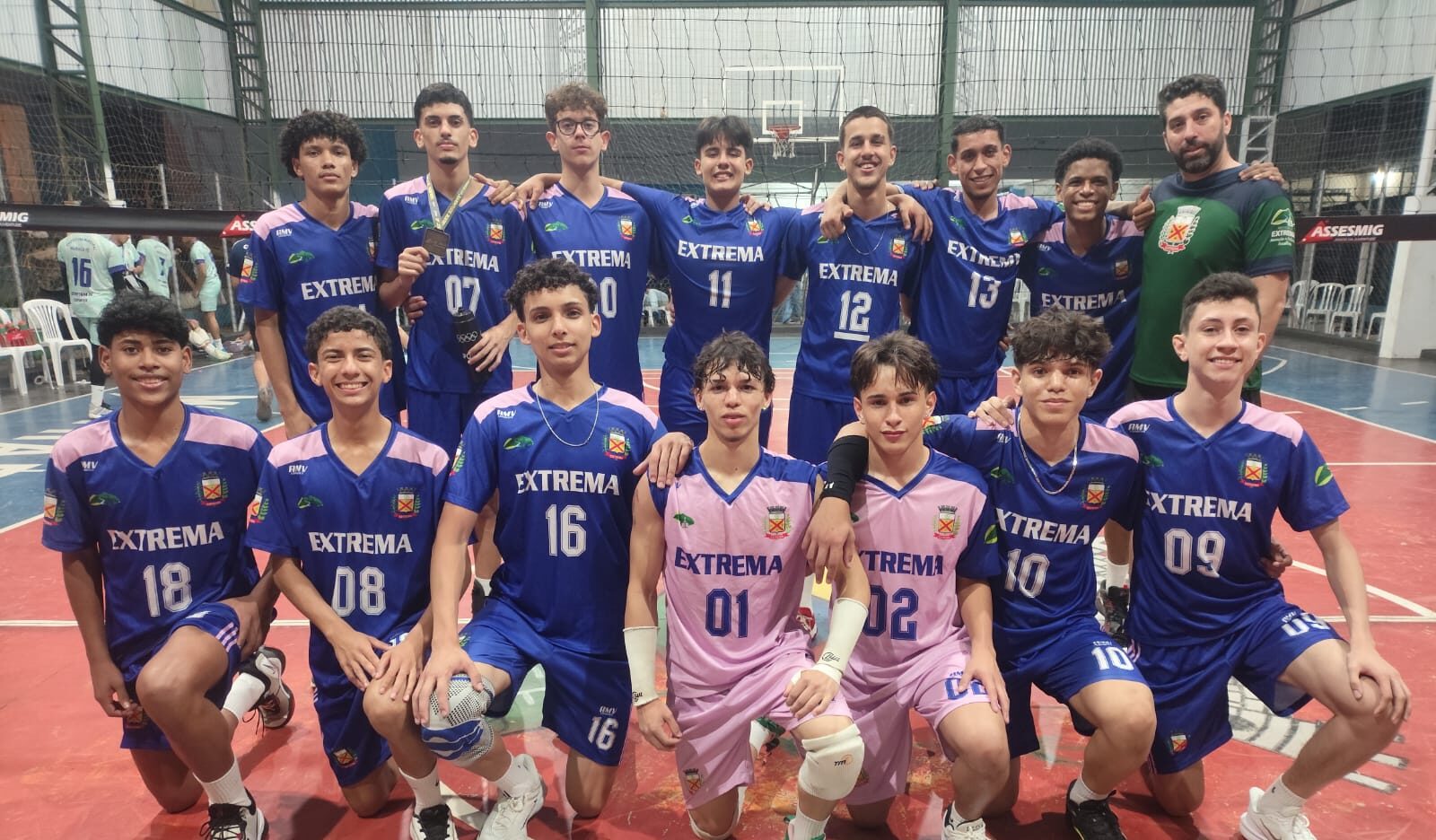 Time masculino Sub21 de Extrema estreia no 1º Campeonato de Vôlei em Pinhalzinho nesta sexta-feira (14)