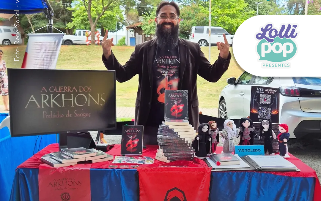 Escritor V.G. Toledo participa da 1ª Tarde Literária da Lollipop Presentes com sessão de autógrafos e bate-papo exclusivo
