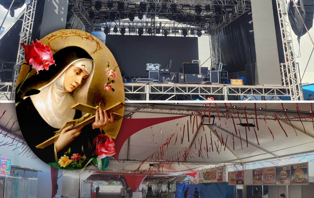 Festa de Santa Rita de Extrema tem início com abertura de algumas barracas e programação religiosa