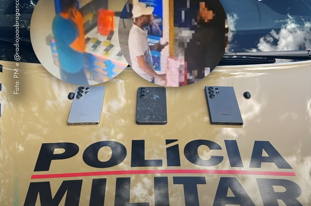 Polícia Militar prende dois homens por furto de celulares em lojas da Magazine Luiza em Extrema e Cambuí
