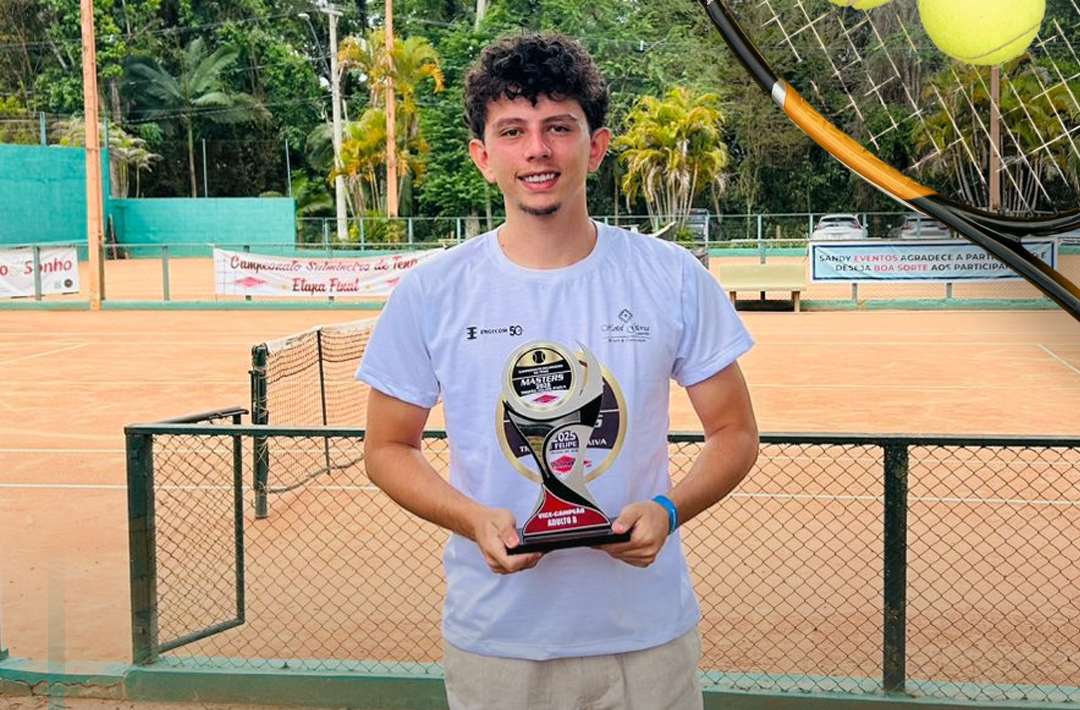 De convidado a vice-campeão: Tenista extremense Diego Olivotti brilha no Torneio Sul-Mineiro Master de Tênis