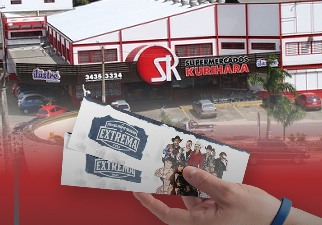 Loja 2 do Supermercado Kurihara é um dos pontos de troca de ingressos do Rodeio de Extrema
