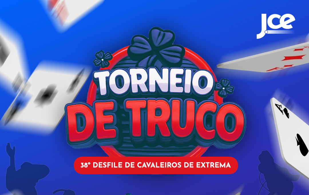 Inscrições abertas para o 1º Torneio de Truco em duplas que acontecerá durante do 38º Desfile de Cavaleiros de Extrema